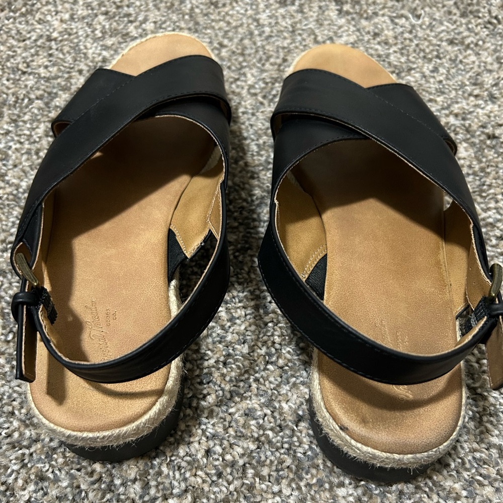 Women's Black Frances Heel Sandals - Picture 4 of 14